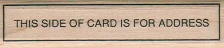This Side Of Card Is For 3/4 x 3-0