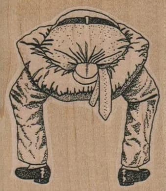 Man With Head Up Butt 2 1/2 x 2 3/4-0