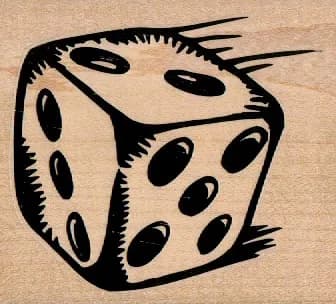 Dice (Large Single) 3 x 3 1/2-0