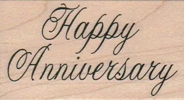 Happy Anniversary (Script) 1 1/2 x 2 1/2-0