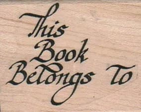 This Book Belongs To 1 3/4 x 2-0